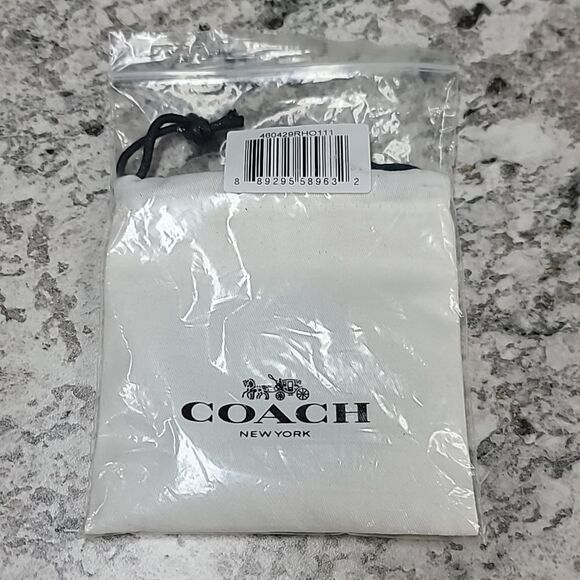 COACH Stone Heart Charm Bangle Bracelet NWT - Picture 11 of 11